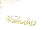 Fotokaart gouden bedankt confettI 2