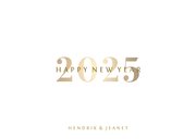 Fotokaart 'Happy 2025' stijlvol goud 3