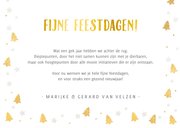 Fotokaart kerstkaart met 1 grote foto en kerstbomen kader 3