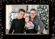 Fotokaart kerstmis - kerstkaart met rendier in goud en foto 2