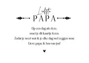 Fotokaart Vaderdag liefste papa hartjes zwart wit stoer 3