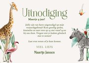  Fotokaartje kinderfeestje uitnodiging met jungle dieren 3