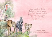Geboorte meisje jungle vintage 2