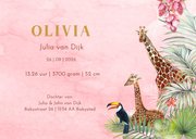 Geboorte meisje jungle vintage 3