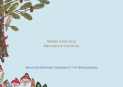 Geboortekaart hertjes en vosje in winter landschap 2