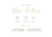 Geboortekaartje aapje jungle meisje bloemen hartjes goud 3