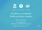 Geboortekaartje blauw met holografische sterretjes 3