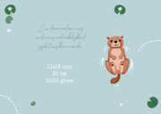 Geboortekaartje broertje otters familie water blauw  2