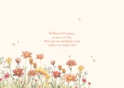 Geboortekaartje jong hertje tussen de bloemen 2