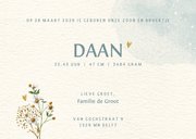 Geboortekaartje jongen groot gezin met beren 3