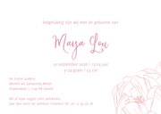 Geboortekaartje lief meisje foto & bloemen 3