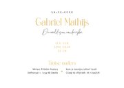 Geboortekaartje maki schattig goud hartjes foto 3