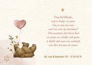 Geboortekaartje meisje groot gezin met beren familie 2