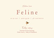 Geboortekaartje meisje met slapend beertje in het bos 3