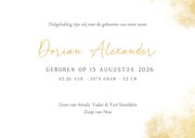 Geboortekaartje met grote eigen foto en sierlijke naam 3
