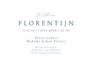 Geboortekaartje zwaan waterlelie blauw stijlvol gezin 3