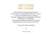 Geregistreerd partnerschap kaart goud hip fotocollage hartje 3