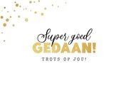 Geslaagd kaart afgestudeerd jongen meisje stijlvol goud 2