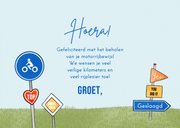 Geslaagd kaart foto motor rijbewijs verkeersborden 3