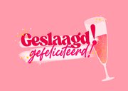 Geslaagd kaart Woohoo you did it girl!  2