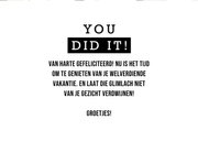 Geslaagd kaart you did it vrolijk smiley patroon 3