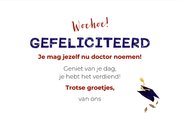 Geslaagdkaart met uil voor een promovendus 3