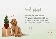 Getekende felicitatiekaart nieuwe woning met hond 3