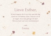 Getuige kaartje ik wil je iets vragen met gedroogde bloemen 3
