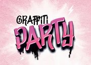 Graffiti kinderfeestje uitnodiging meisje 2