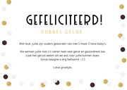 Grappige felicitatiekaart bij geboorte tweeling - 1+1=4 3