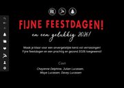 Grappige foto kerstkaart in een kerstfilm stijl 3