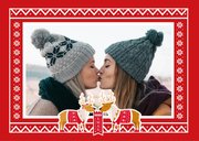 Grappige kerst Save the Date kaart met rendieren illustratie 2