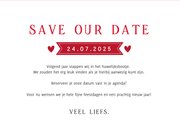 Grappige kerst Save the Date kaart met rendieren illustratie 3