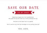 Grappige kerst Save the Date kaart met rendieren illustratie 3