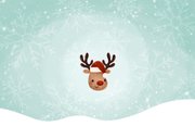 Grappige kerstkaart rendieren kerstmutsen en meerdere foto's Achterkant
