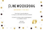 Grappige moederdagkaart voor een mommy-to-be 1+1=2½ 3