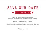 Grappige Save the Date kerstkaart met 2 rendieren 3