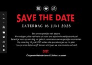 Grappige save the date trouwkaart in een tv streaming stijl 3