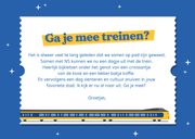 Grappige tegoedbon dagje weg trein - NS perronbord stijl 3