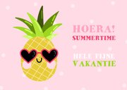 Grappige verjaardagskaart met coole ananas en foto 2