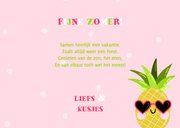 Grappige verjaardagskaart met coole ananas en foto 3