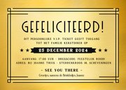 Grappige VIP-ticket uitnodiging kerstdiner met foliedruk 3