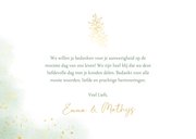 Groene waterverf bedankkaartjes huwelijk met foto's 3