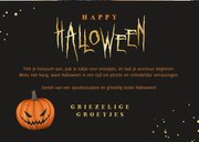 Happy Halloween pompoenen griezelig goud spetters 3