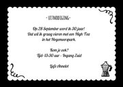 High Tea Uitnodiging Zwart Wit 3