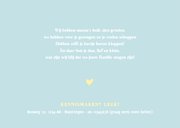 Hip lichtblauw met geel color blocking geboortekaartje zoon 2