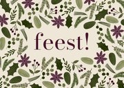 Hip verjaardagskaartje botanisch vrouw hoera 2