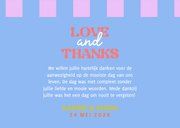 Hippe bedankkaart love&thanks trouwdag met wave en blokjes 3