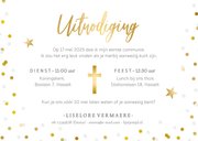 Hippe communie uitnodigingskaart met eigen foto en confetti 3