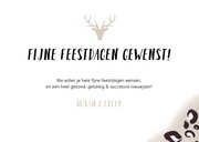 Hippe kerstkaart met taupe panterprint en eigen foto 3